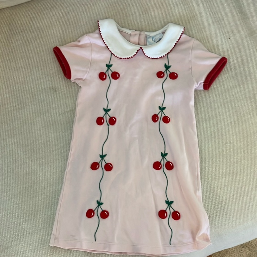 Precious pink little English cotton dress size 4T.